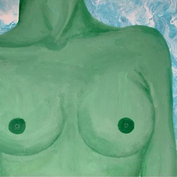 Peinture intitulée "Green" par Ilana Igueblalene, Œuvre d'art originale, Acrylique Monté sur Châssis en bois