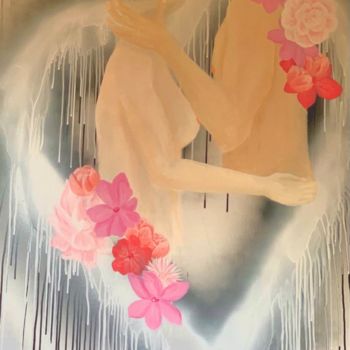 Картина под названием "Passion" - Ilana Igueblalene, Подлинное произведение искусства, Акрил Установлен на Деревянная рама д…