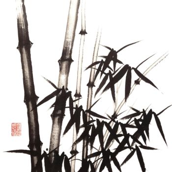 제목이 "Bamboo forest-Bambo…"인 미술작품 Ilana Shechter로, 원작, 잉크