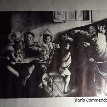 Dibujo titulada "La Vocazione di San…" por Ilaria Commendatore, Obra de arte original, Bolígrafo