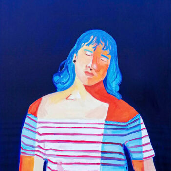 Peinture intitulée "Melancolie - Olivia" par Ilaria Micale, Œuvre d'art originale, Huile