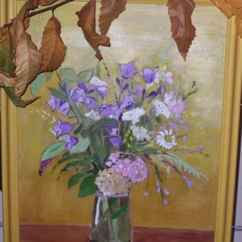 Pittura intitolato "campanule lilla" da Ilaria Radicchi, Opera d'arte originale, Olio