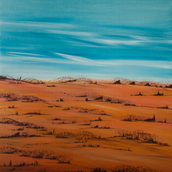 Painting titled "Merzouga" by Ilaria Sperotto, Original Artwork, Oil Mounted on Wood Stretcher frame
