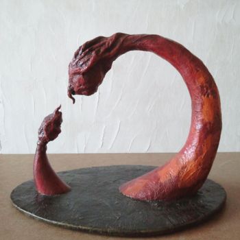 Sculpture titled "Germoglio" by Ilario Massetti, Original Artwork, Wood