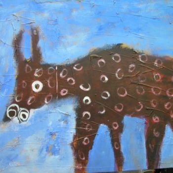 Painting titled "animal perdu" by Ilboudo, Original Artwork