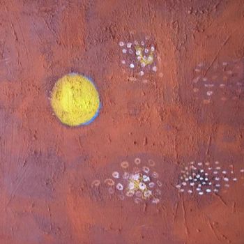 Peinture intitulée "le soleil jaune" par Ilboudo, Œuvre d'art originale