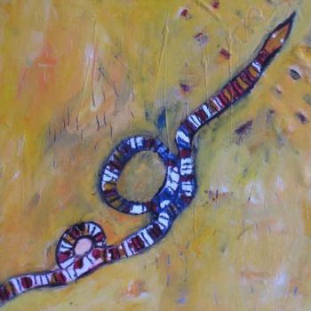 Peinture intitulée "serpen perdu" par Ilboudo, Œuvre d'art originale