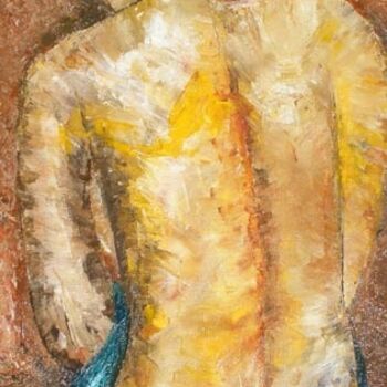 Painting titled "Mujer en la intimid…" by Edna Ildefonso, Original Artwork