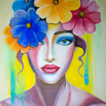 Pintura intitulada "Primavera colorida" por Ildemarina Rodrigo, Obras de arte originais, Acrílico