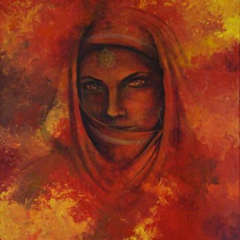 Painting titled "Indu" by Ileana Ramos, Original Artwork, Acrylic