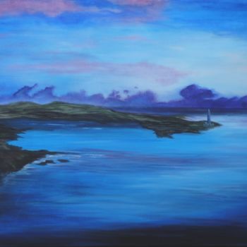 Painting titled "Ile de nuit" by Ileana Ramos, Original Artwork