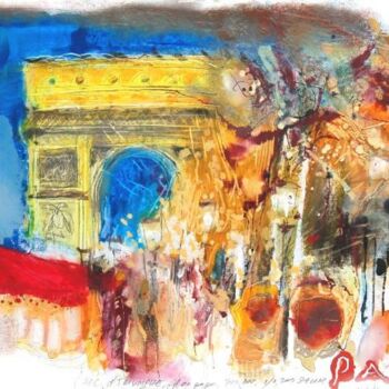 Malerei mit dem Titel "arc de triumphe" von Ilgvars Zalans, Original-Kunstwerk