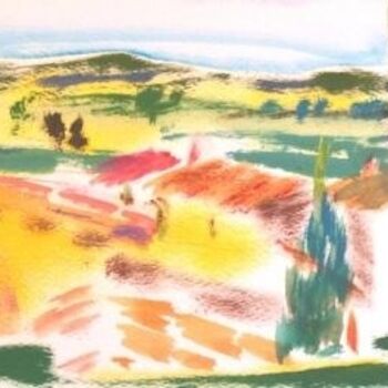 Картина под названием "Les Olives" - Ilgvars Zalans, Подлинное произведение искусства, Масло