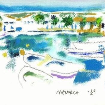 Schilderij getiteld "Menorca" door Ilgvars Zalans, Origineel Kunstwerk, Olie