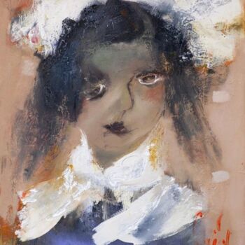 Pittura intitolato "schoolgirl" da Ilgvars Zalans, Opera d'arte originale, Olio