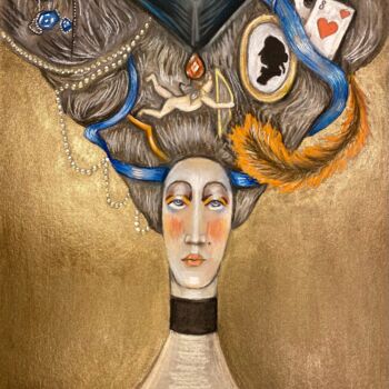 Malarstwo zatytułowany „Жар-птица Людовика” autorstwa Илья Волков, Oryginalna praca, Pastel
