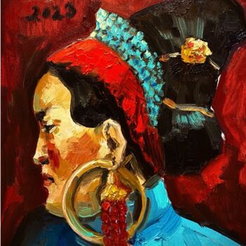 绘画 标题为“Woman” 由Илья Волков, 原创艺术品, 油 安装在纸板上