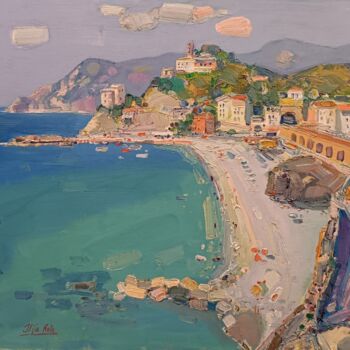 Pittura intitolato "Liguria 5terre" da Ilija Rota, Opera d'arte originale, Olio