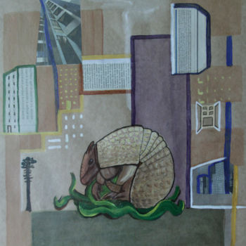 「tatu-bola」というタイトルの絵画 Ilka Passosによって, オリジナルのアートワーク, アクリル