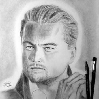 Drawing titled "Drawing of Leonardo…" by Ilker Cangür, Original Artwork, Pencil