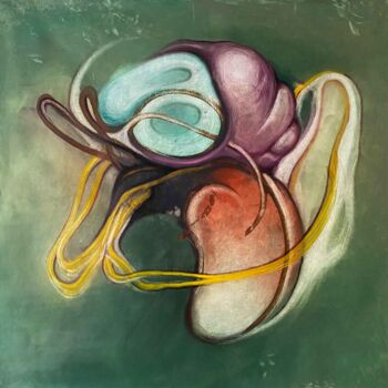 Peinture intitulée "Bees of stomach" par Illia Prunenko, Œuvre d'art originale, Huile