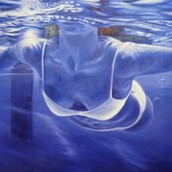Malarstwo zatytułowany „Immersion” autorstwa Peter Illig, Oryginalna praca, Olej Zamontowany na Drewniana rama noszy