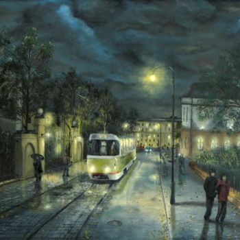 Painting titled "Moscow center" by Konstantin Listratov, Original Artwork, Oil