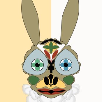 Grafika cyfrowa / sztuka generowana cyfrowo zatytułowany „Hare with different…” autorstwa Ilona Matushkova, Oryginalna praca…