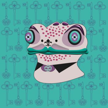 「Frog Mr. 23」というタイトルのデジタルアーツ Ilona Matushkovaによって, オリジナルのアートワーク, 2Dデジタルワーク
