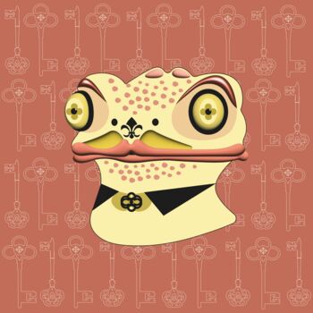 Digital Arts titled "Frog Mr. 24" by Ilona Matushkova, Original Artwork, 2D Digital Work
