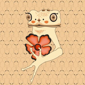 Цифровое искусство под названием "Frog Mrs. 50" - Ilona Matushkova, Подлинное произведение искусства, Цифровая живопись