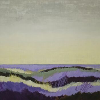 Картина под названием "Lavander field" - Ilona Motalina, Подлинное произведение искусства, Акрил Установлен на Деревянная ра…