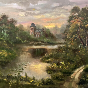 Painting titled "Twilight" by Ilona Terekhina, Original Artwork, Oil