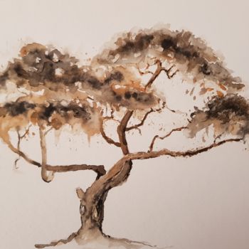 Malerei mit dem Titel "African dream" von Ilona Petzer, Original-Kunstwerk, Aquarell