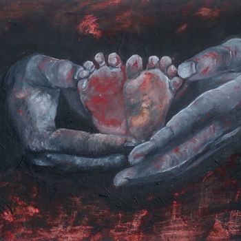 Pintura titulada "Precious Begin" por Ilse Joris, Obra de arte original, Acrílico Montado en Cartulina