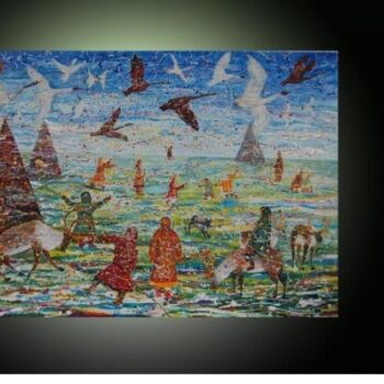 Peinture intitulée "Птицы летят на Север" par Ilya Konyukhov, Œuvre d'art originale