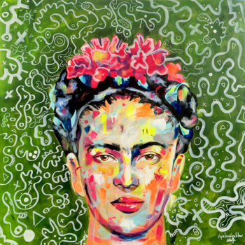 Peinture intitulée "Frida Kahlo" par Ilya Konyukhov, Œuvre d'art originale, Acrylique