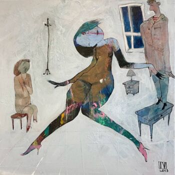 Картина под названием "Dance, Dance, Dance" - Ilya Volykhine, Подлинное произведение искусства, Масло
