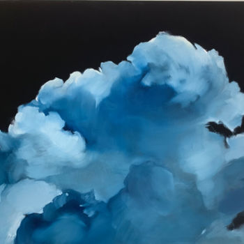 Картина под названием "KISS | Clouds X" - Ilze Ergle-Vanaga, Подлинное произведение искусства, Масло