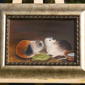 Картина под названием "«Крыса & Хомяк (Дру…" - Светлана Каменская, Подлинное произведение искусства, Масло