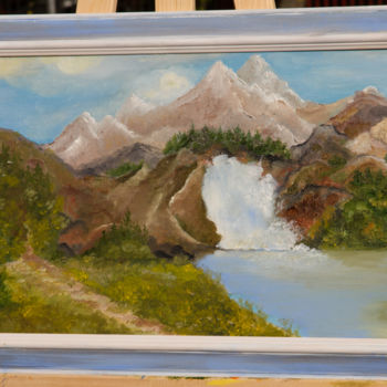 Картина под названием "«Горная река»" - Светлана Каменская, Подлинное произведение искусства, Масло