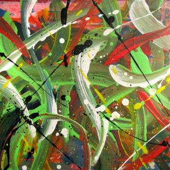 Pintura titulada "The Green" por Imabstrato, Obra de arte original, Oleo