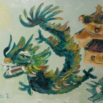 Painting titled "Хранитель равновесия" by Imar, Original Artwork, Oil
