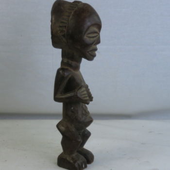 Sculpture intitulée "Statuette LUBA d'ar…" par Belinda Kameya, Œuvre d'art originale, Bois