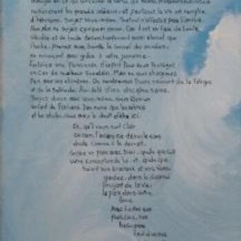 Peinture intitulée "Tachez d'être heure…" par Maya, Œuvre d'art originale, Huile