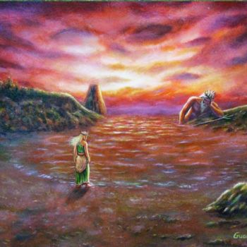 Painting titled "the song of sea" by Yan Liang Chen, Original Artwork