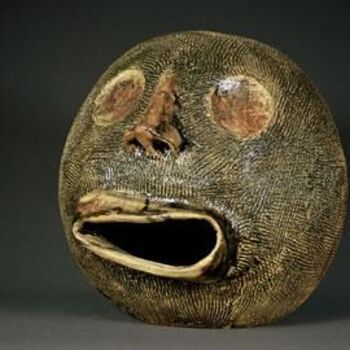 Sculpture titled "Talk radio head" by Julian Vandercook, Original Artwork, Ceramics