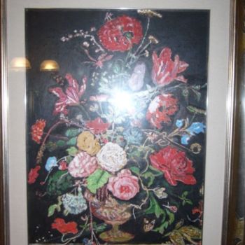 Malerei mit dem Titel "vaso di fiori" von Vincent, Original-Kunstwerk
