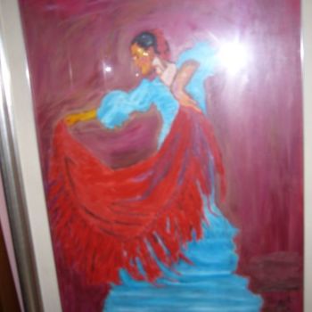 Pittura intitolato "flamenco" da Vincent, Opera d'arte originale