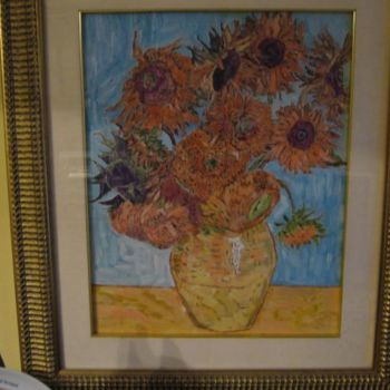 Pintura intitulada "girasoli" por Vincent, Obras de arte originais